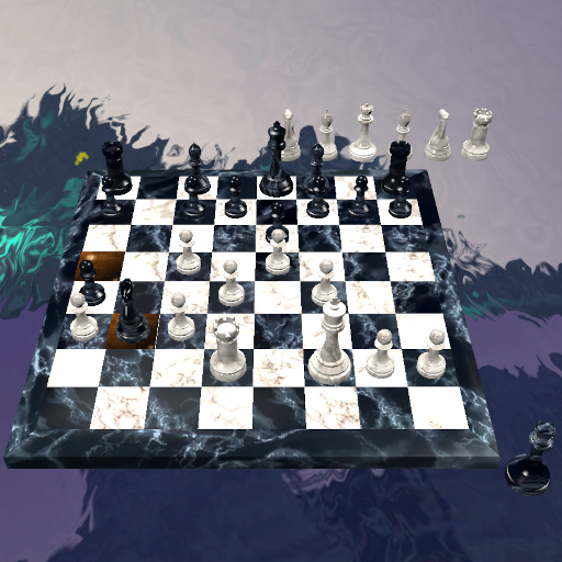 A 3D chess board with pieces in Chatter Games 2